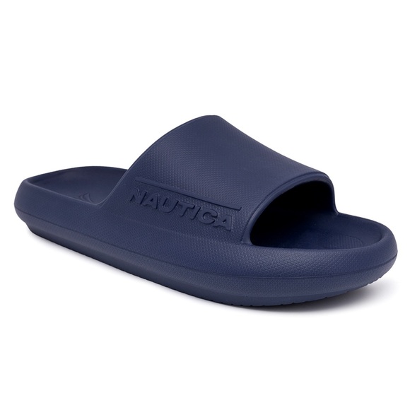 Nautica Men's Dacio Open-Toe Pool Slides- Navy Blue- Size 10 - Picture 1 of 9